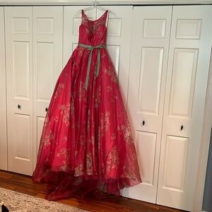 Sherri Hill beautiful pink floral gown.  Size 2